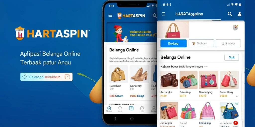 Tampilan antarmuka aplikasi HARTASPIN untuk belanja online yang praktis.
