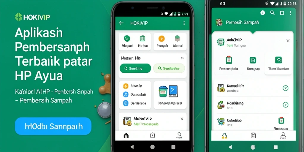 Screenshot HOKIVIP menunjukkan antarmuka pemindaian file sampah.