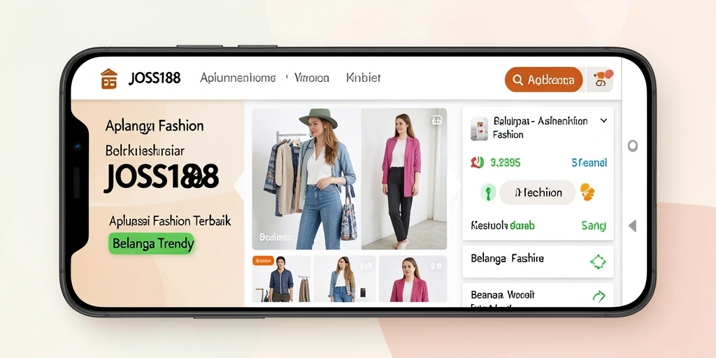 Antarmuka JOSS188 yang menarik dan mudah digunakan untuk belanja fashion.