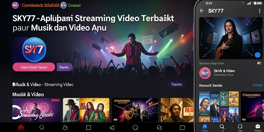 Tampilan antarmuka aplikasi SKY77 yang intuitif dan menarik.