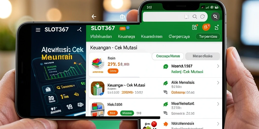 Antarmuka aplikasi SLOT367 yang menampilkan mutasi keuangan.