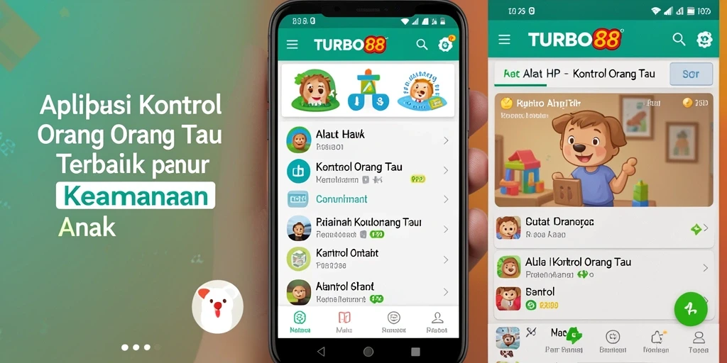 Tampilan antarmuka TURBO88 yang intuitif untuk kontrol orang tua.