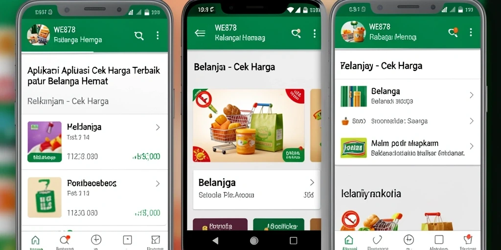 Antarmuka aplikasi WE878 yang user-friendly untuk cek harga.